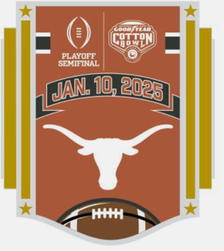 2024 2025 Cotton Bowl Texas Longhorns CFP Football Pin Ohio State