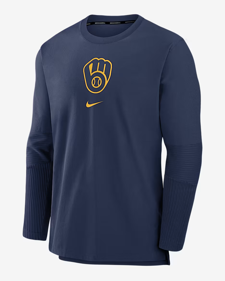 Milwaukee Brewers Authentic Collection Player Pullover Sweatshirt Large