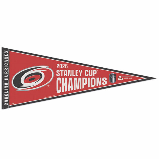 2025-2026 NHL Stanley Cup Champions Carolina Hurricanes Pennant