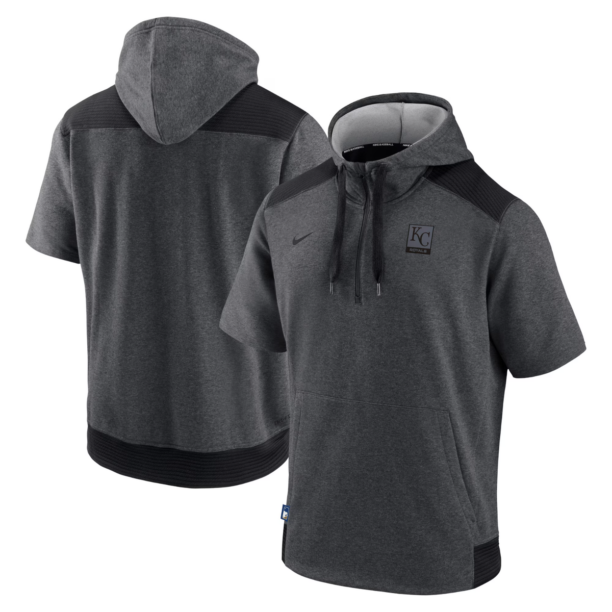 Kansas City Royals Nike Authentic Collection 1/4 Zip Short Sleeve Hoodie L