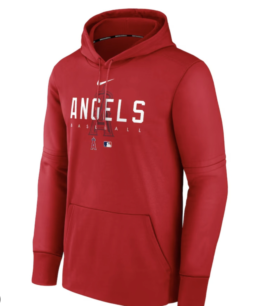 Los Angeles Angels Nike MLB Authentic Collection Pullover Hoodie Large