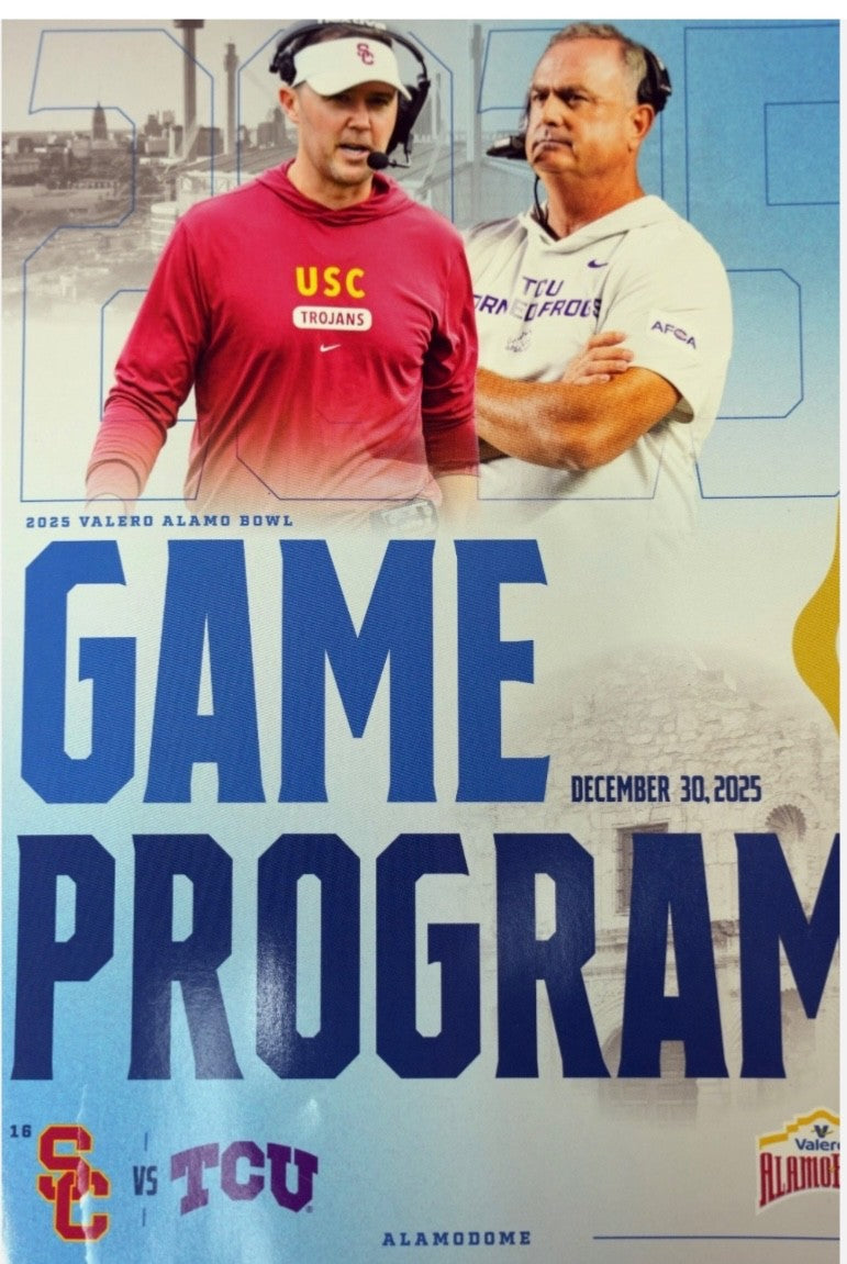 2025 Alamo Bowl Official Program USC Trojans vs TCU Horned Frogs 12/30/25