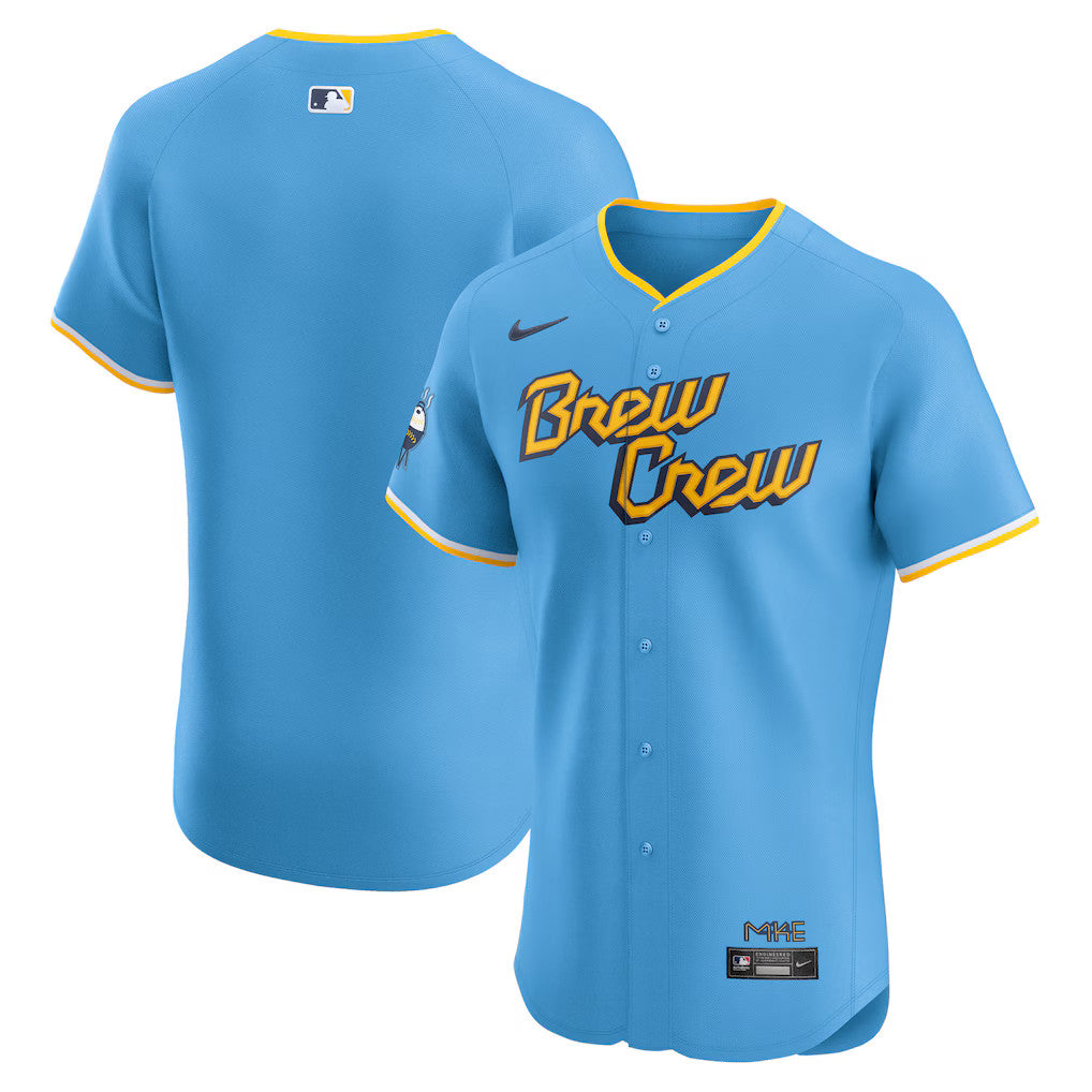 Milwaukee Brewers Nike Authentic City Connect Jersey Size 48 NLCS