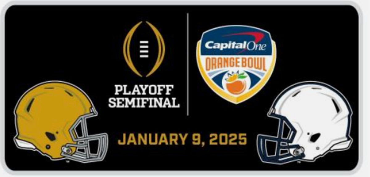 2025 Orange Bowl Notre Dame Irish Penn State Lions CFP Football Playoff Pin