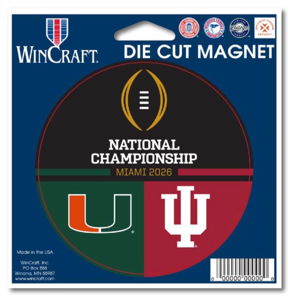 2025 2026 CFP National Championship Miami Hurricanes vs Indiana Hoosiers Magnet