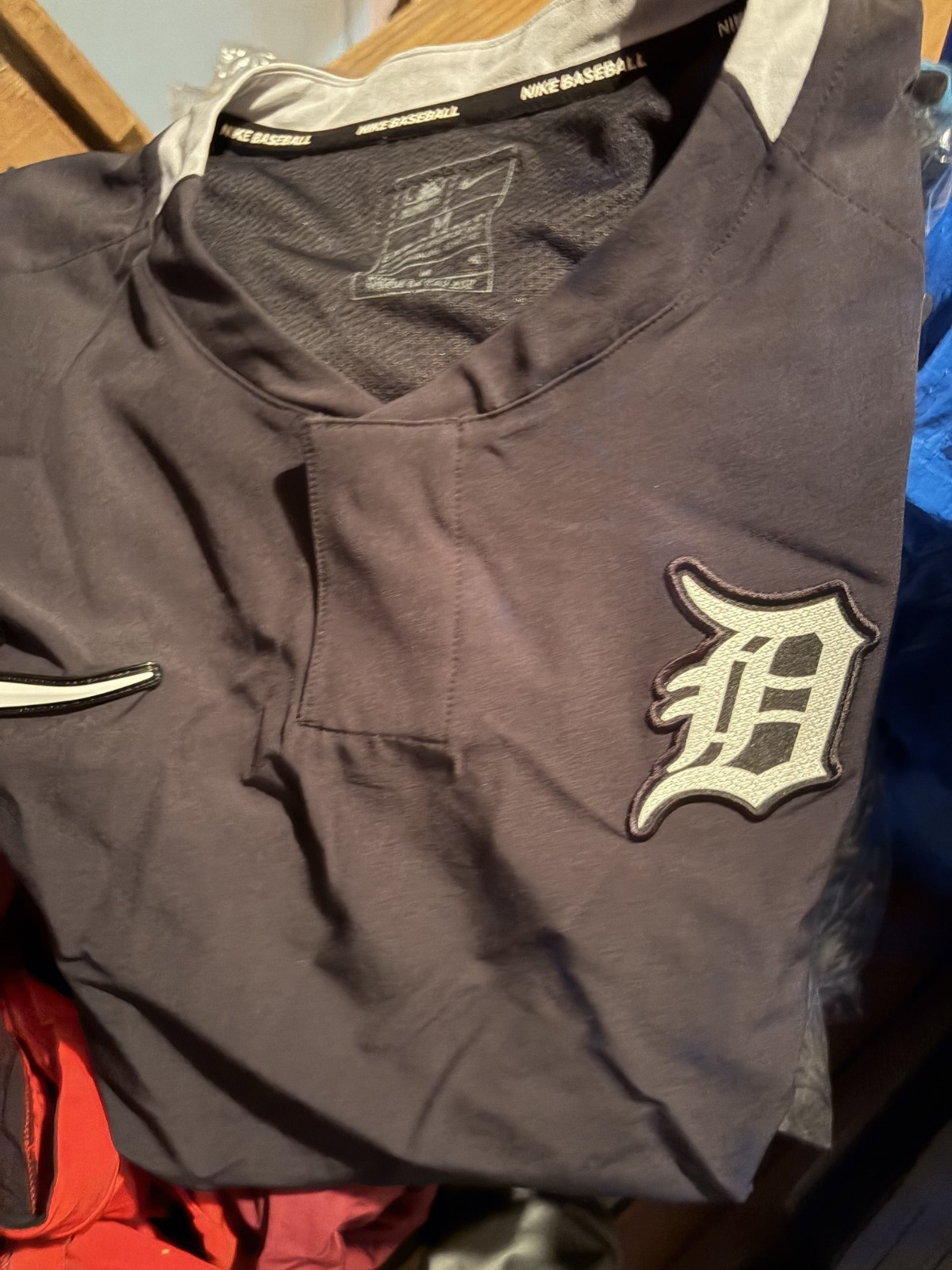 Detroit Tigers Nike Authentic Collection Hot Pullover Jacket Large