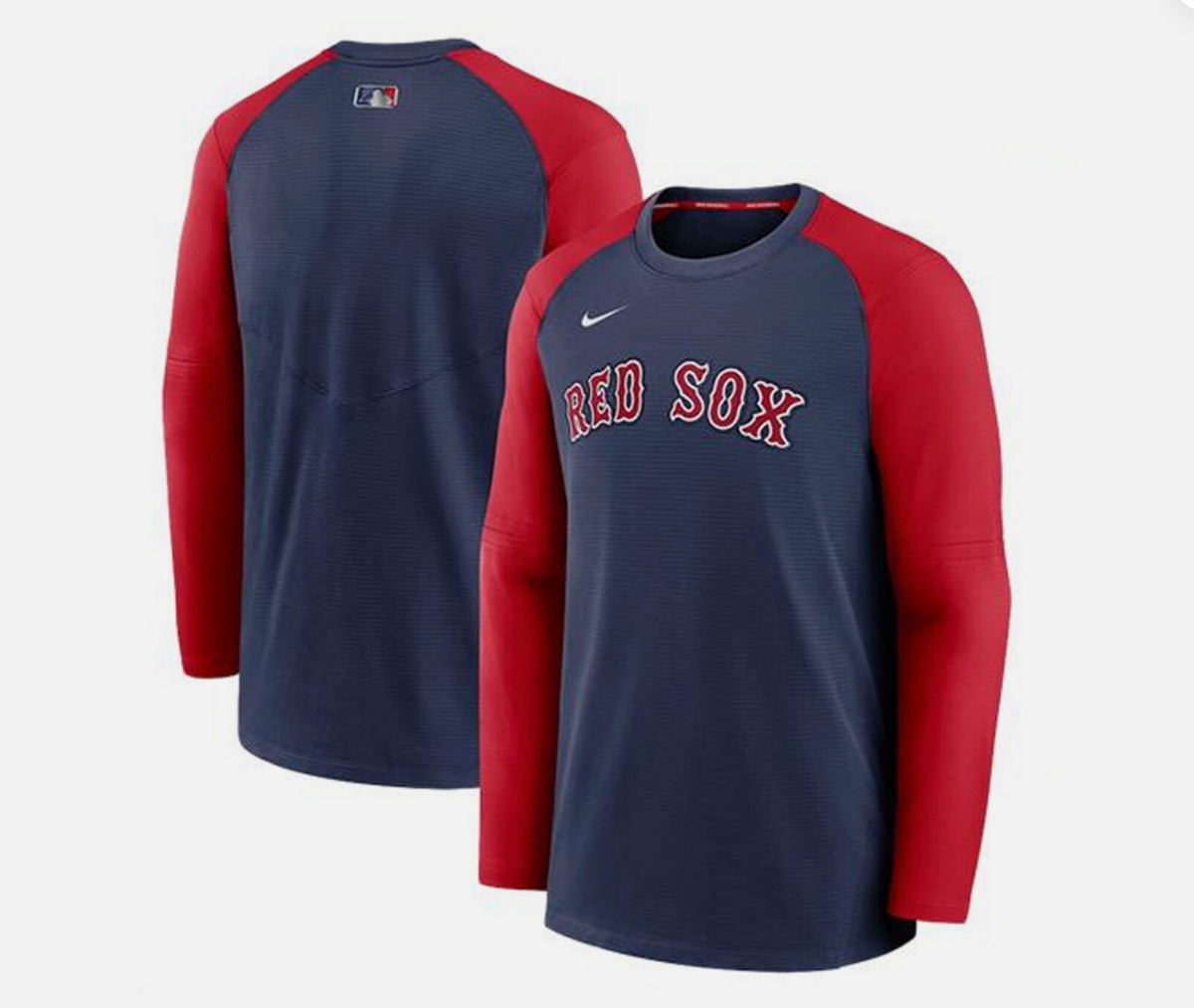 Boston Red Sox Mens Nike MLB Authentic Collection Raglan Long Sleeve Large