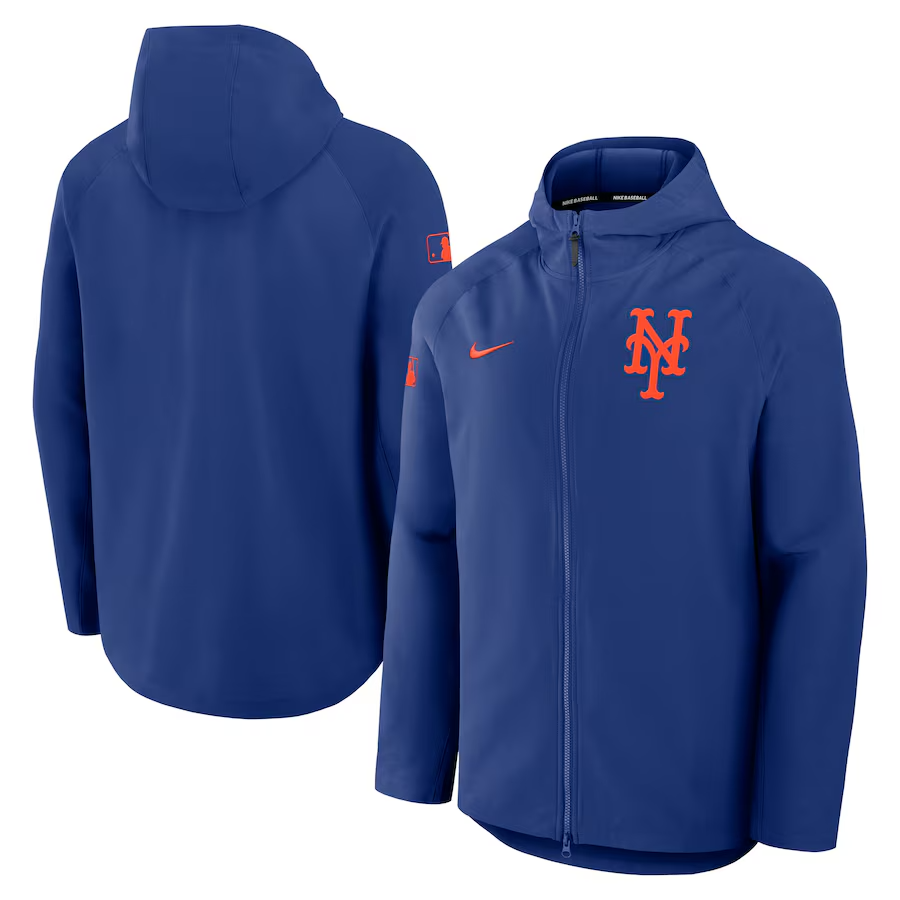 New York Mets Nike Authentic Collection Raglan Performance Full-Zip Jacket Large