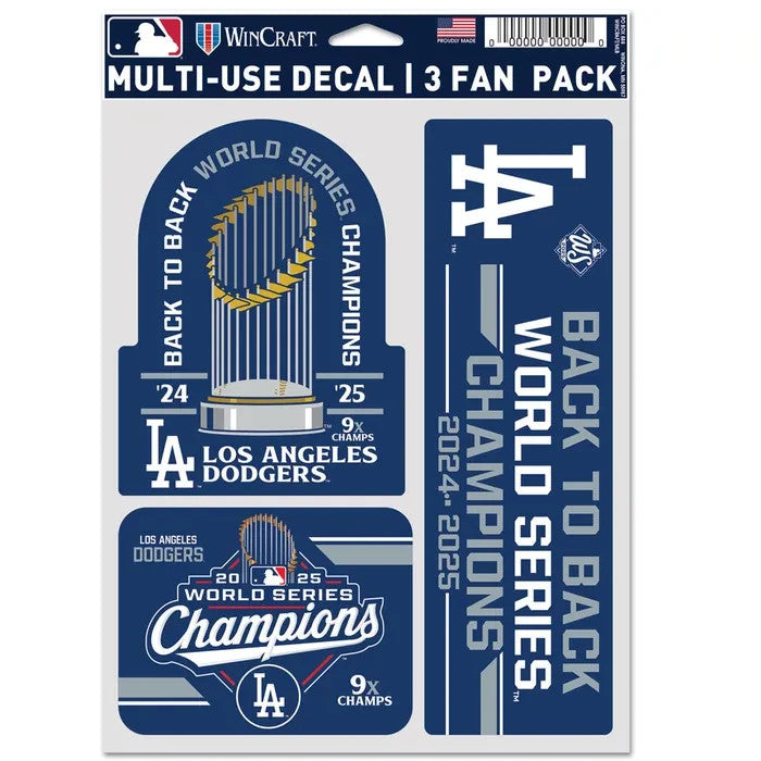 2025 World Series Champions Los Angeles Dodgers Decals