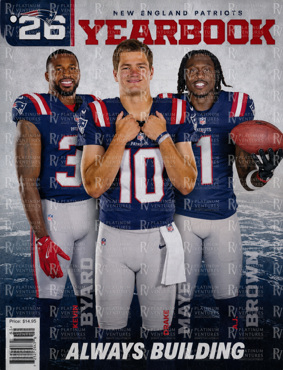 2026 New England Patriots Official Yearbook NFL JJ Drake Maye