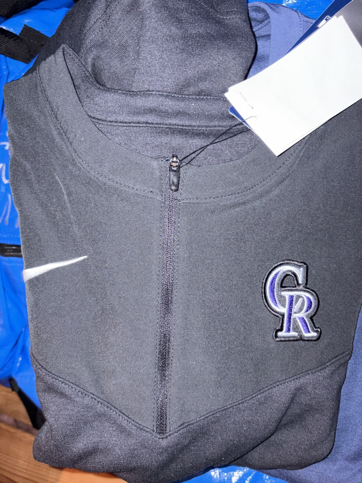 Colorado Rockies Nike Authentic Collection Game Time Half Zip Large