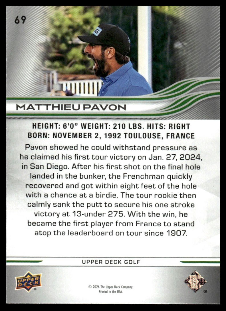 2026 Upper Deck #69 Matthieu Pavon