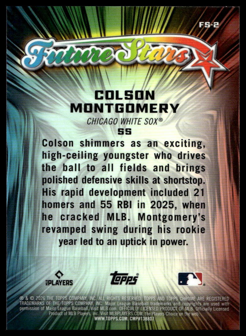 2026 Topps Chrome #FS-2 Colson Montgomery Future Stars