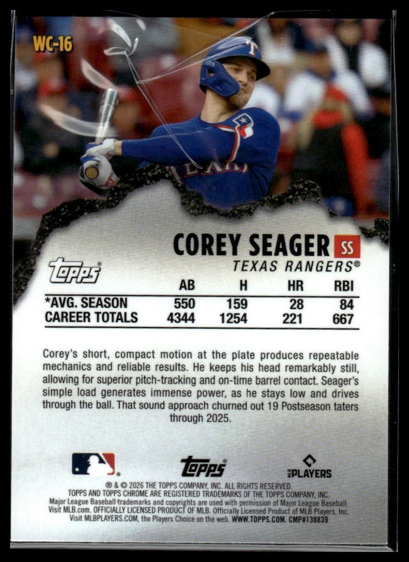 2026 Topps Chrome #WC-16 Corey Seager Wrecking Crew