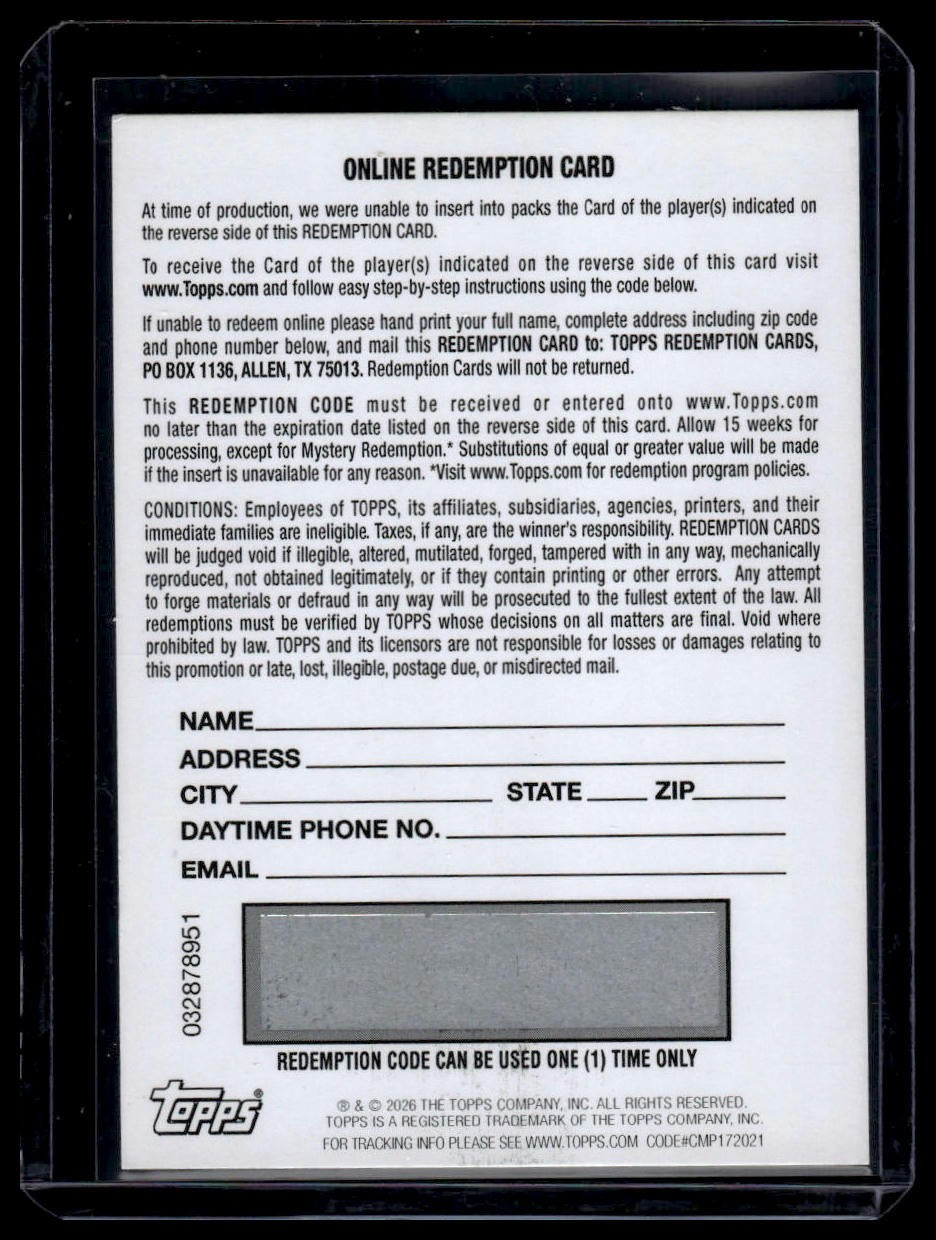 2026 Topps Chrome #RA-NM Nolan McLean Rookie Auto Purple Geo Refractors #/75