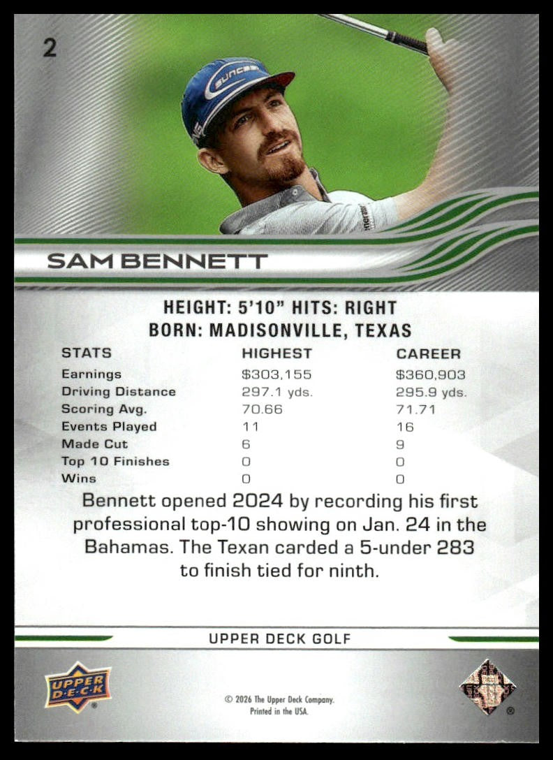 2026 Upper Deck #2 Sam Bennett