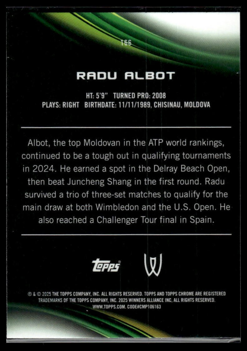 2025 Topps Chrome Sapphire Edition #166 Radu Albot