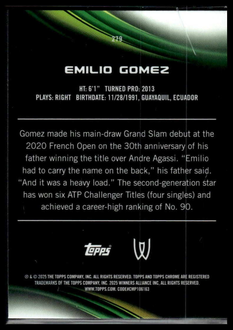 2025 Topps Chrome Sapphire Edition #279 Emilio Gomez