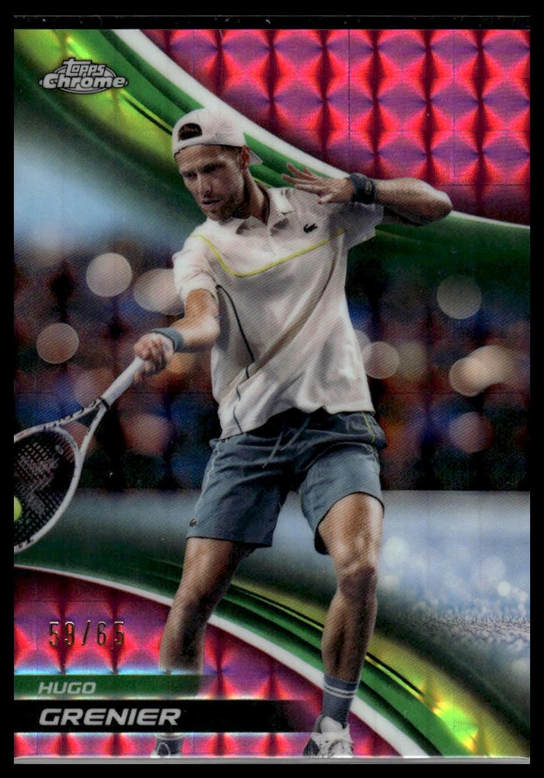 2025 Topps Chrome #176 Hugo Grenier Pink Geometric Refractor #/65
