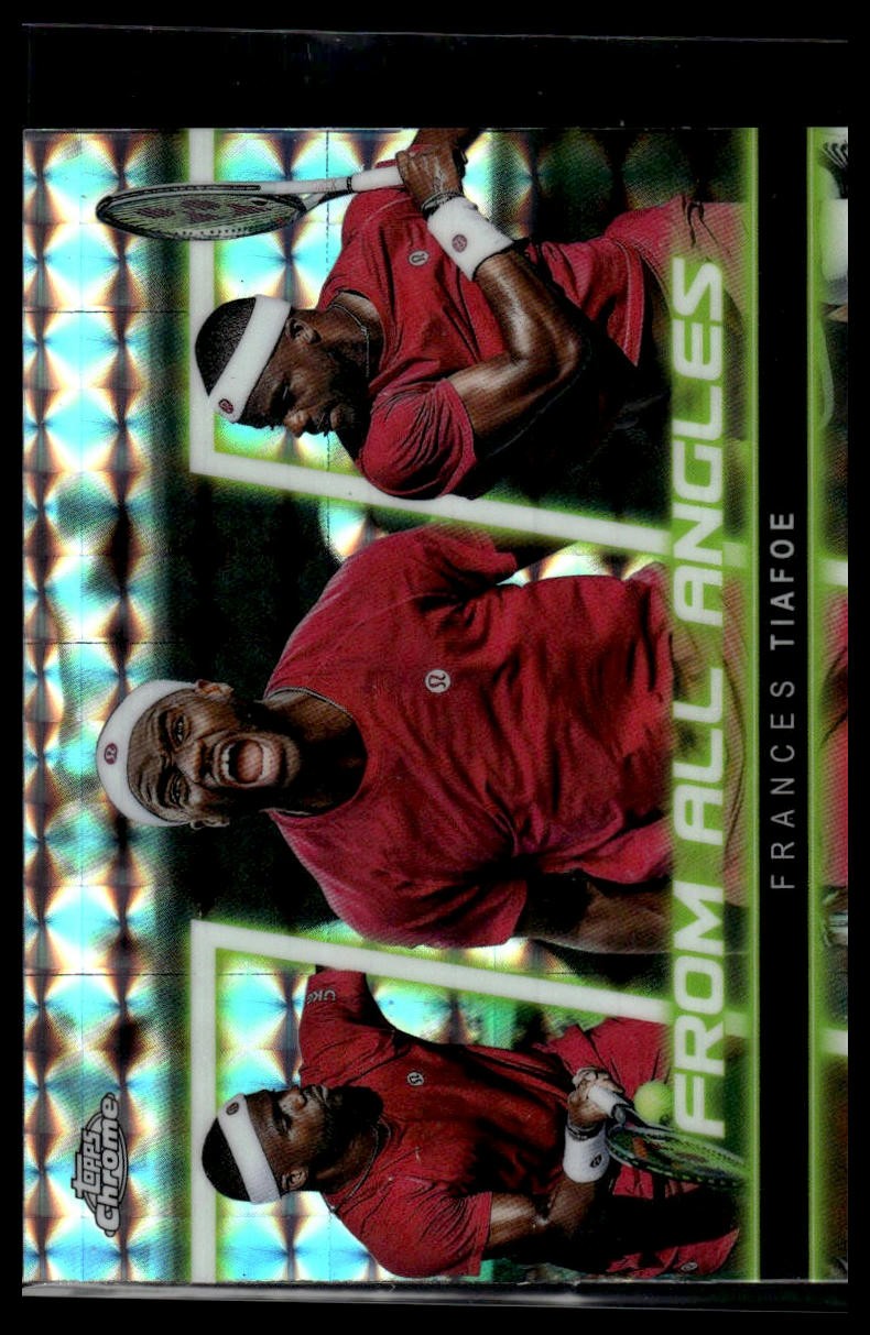 2025 Topps Chrome #FAA-7 Frances Tiafoe From All Angles Geometric Refractor