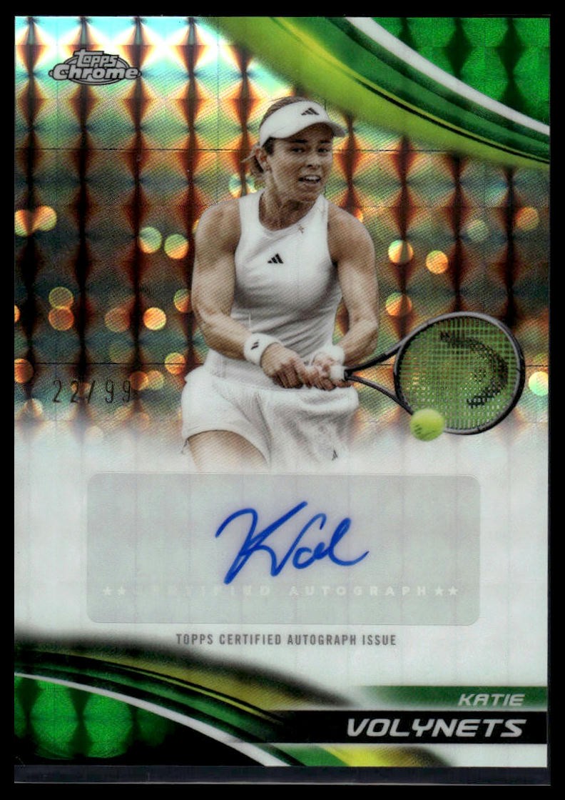 2025 Topps Chrome #CA-KVS Katie Volynets Chrome Autographs Geometric Refractor