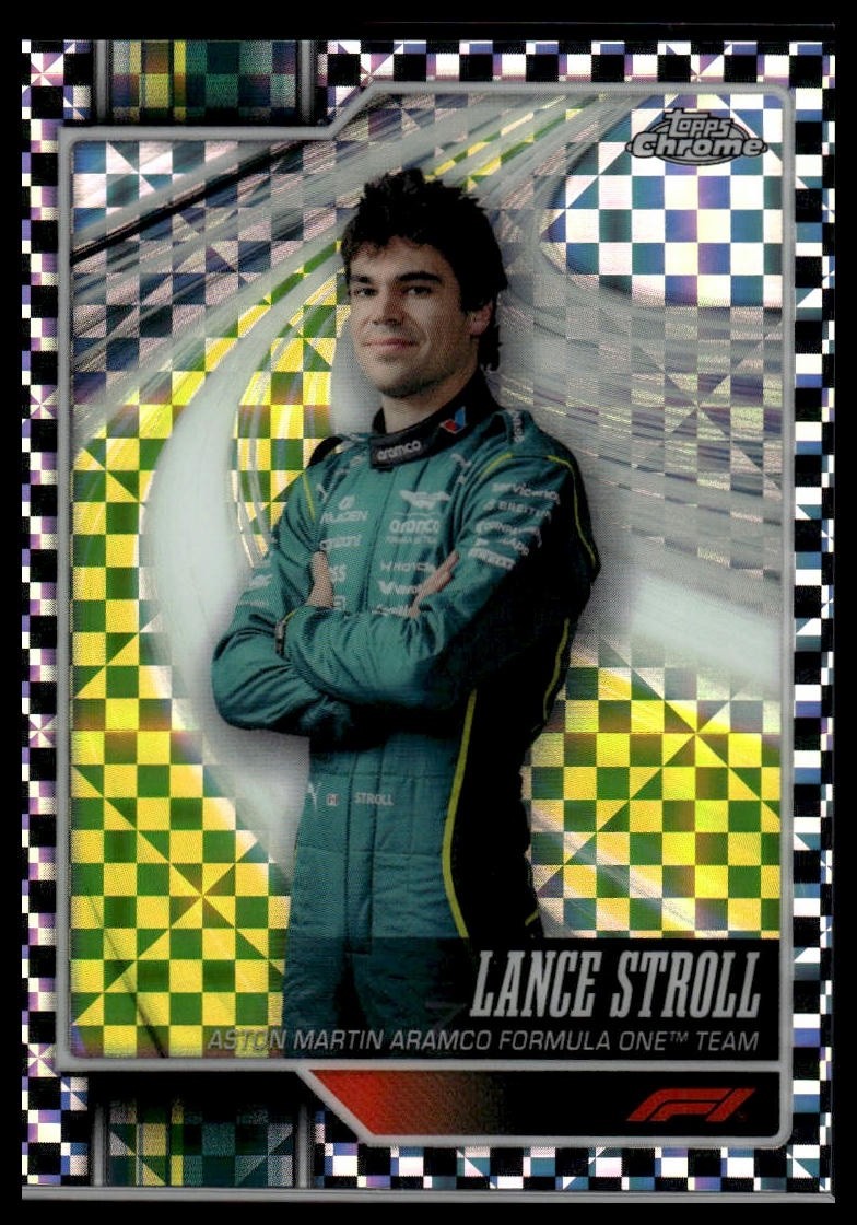 2026 Topps Chrome Formula 1 #14 Lance Stroll Checker Flag Refractor