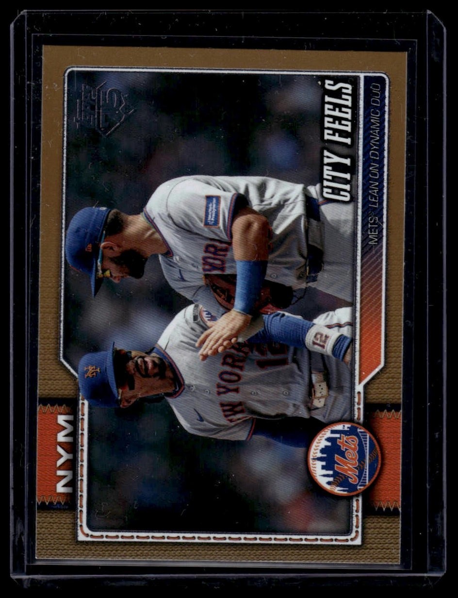 2026 Topps Update #US153 City Feels (Francisco Lindor / Bo Bichette) Gold #/2026