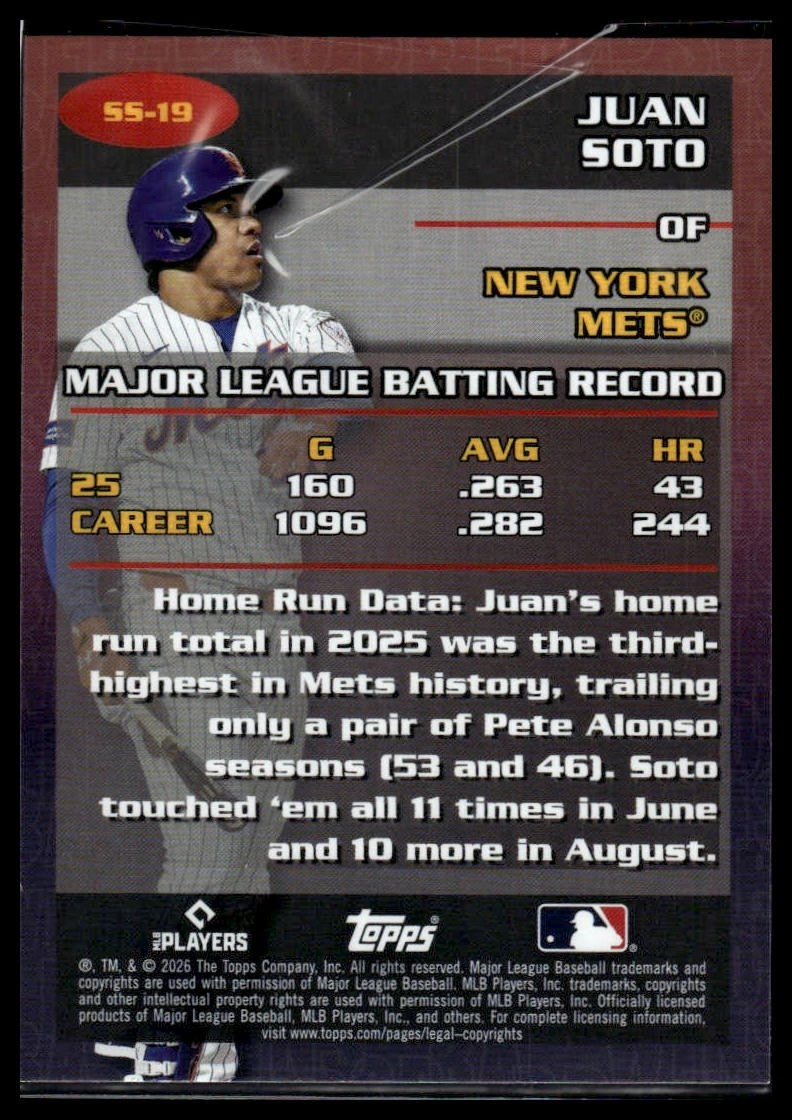 2026 Topps Update #SS-19 Juan Soto Stat Stars