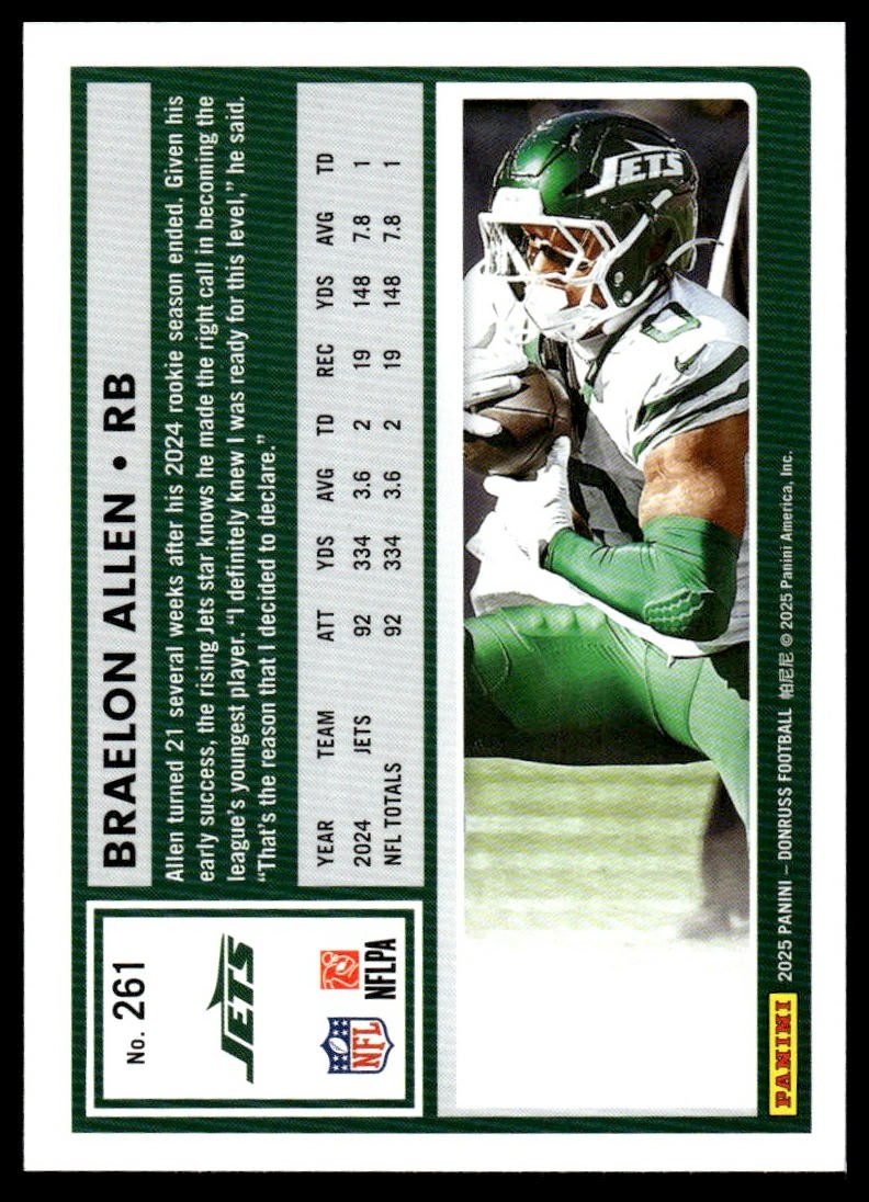 2025 Donruss #261 Braelon Allen