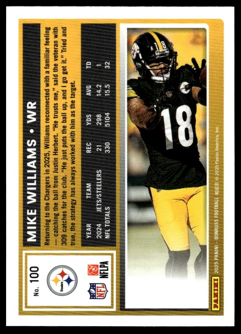 2025 Donruss #100 Mike Williams