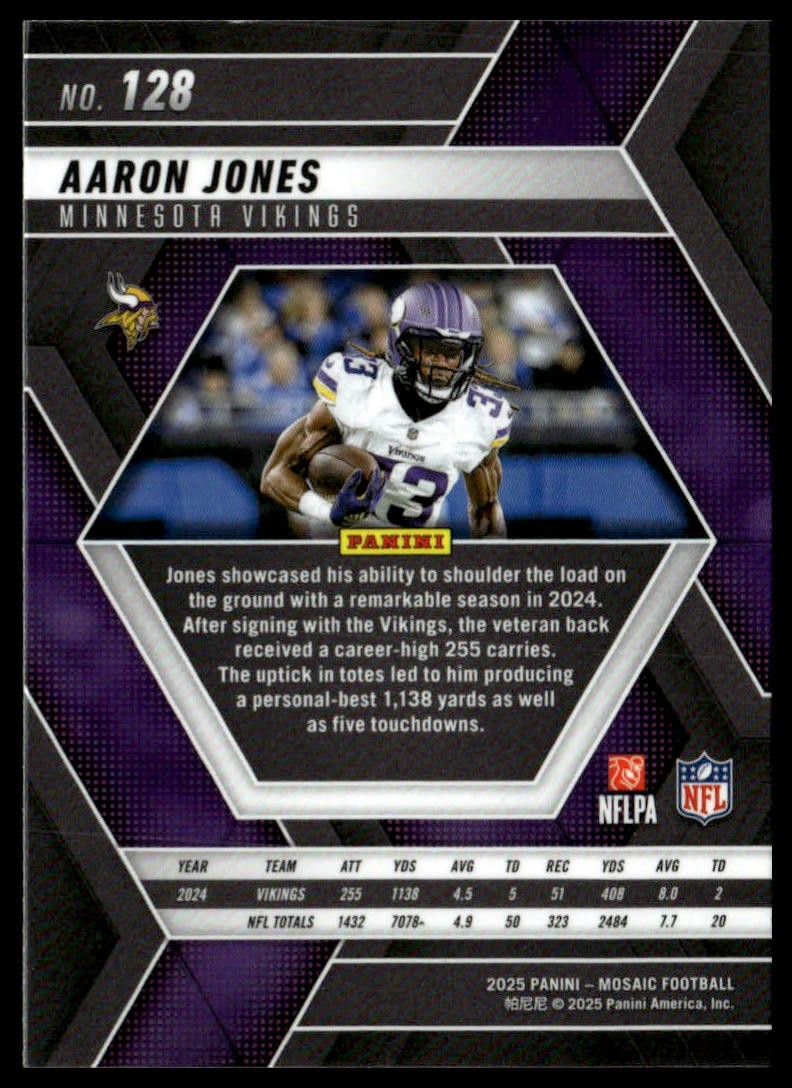 2025 Panini Mosaic #128 Aaron Jones Mosaic