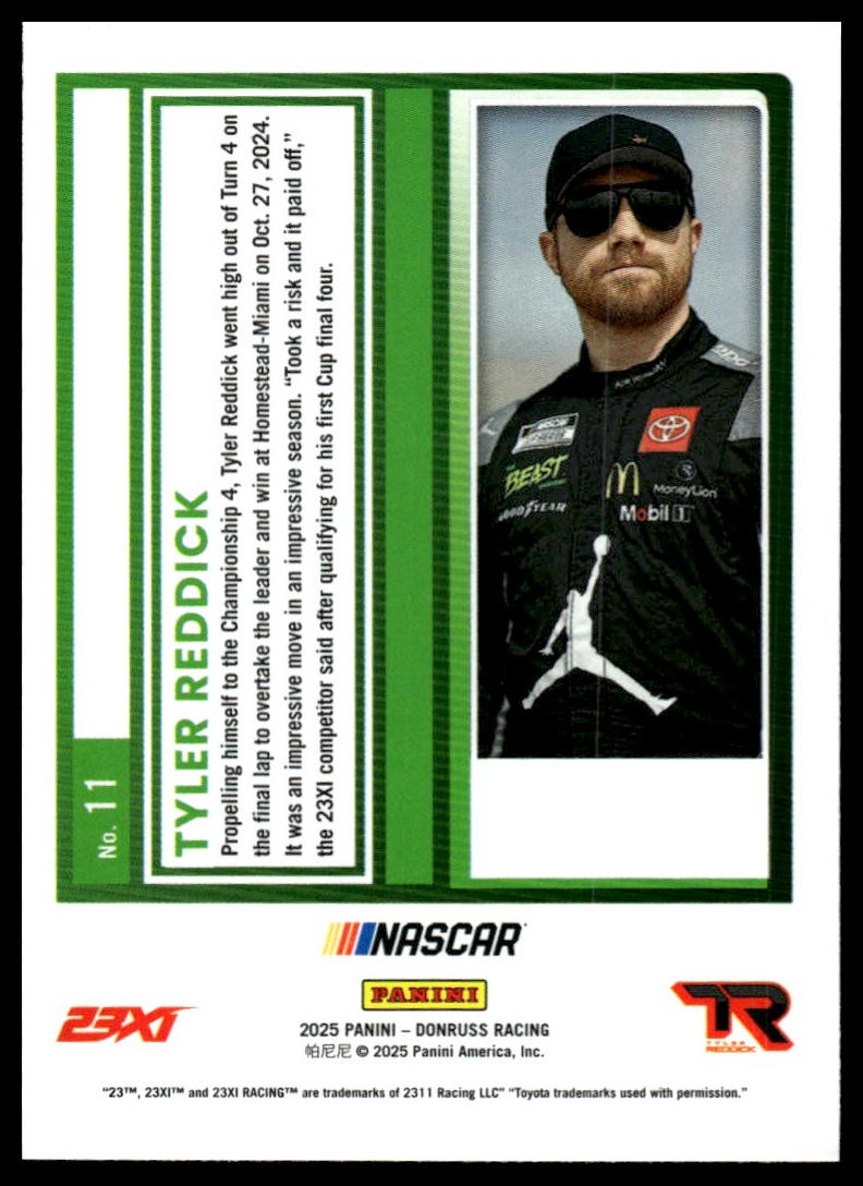 2025 Donruss #11 Tyler Reddick