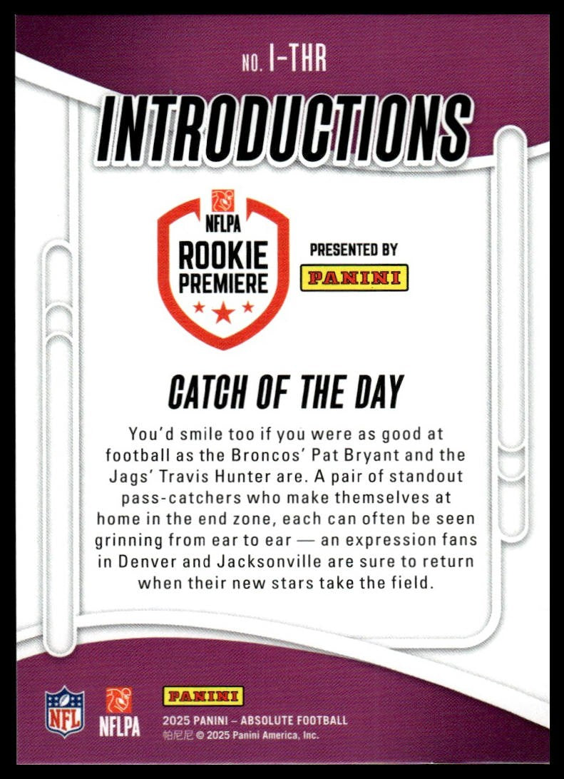 2025 Panini Absolute #I-THR Catch of the Day Introductions
