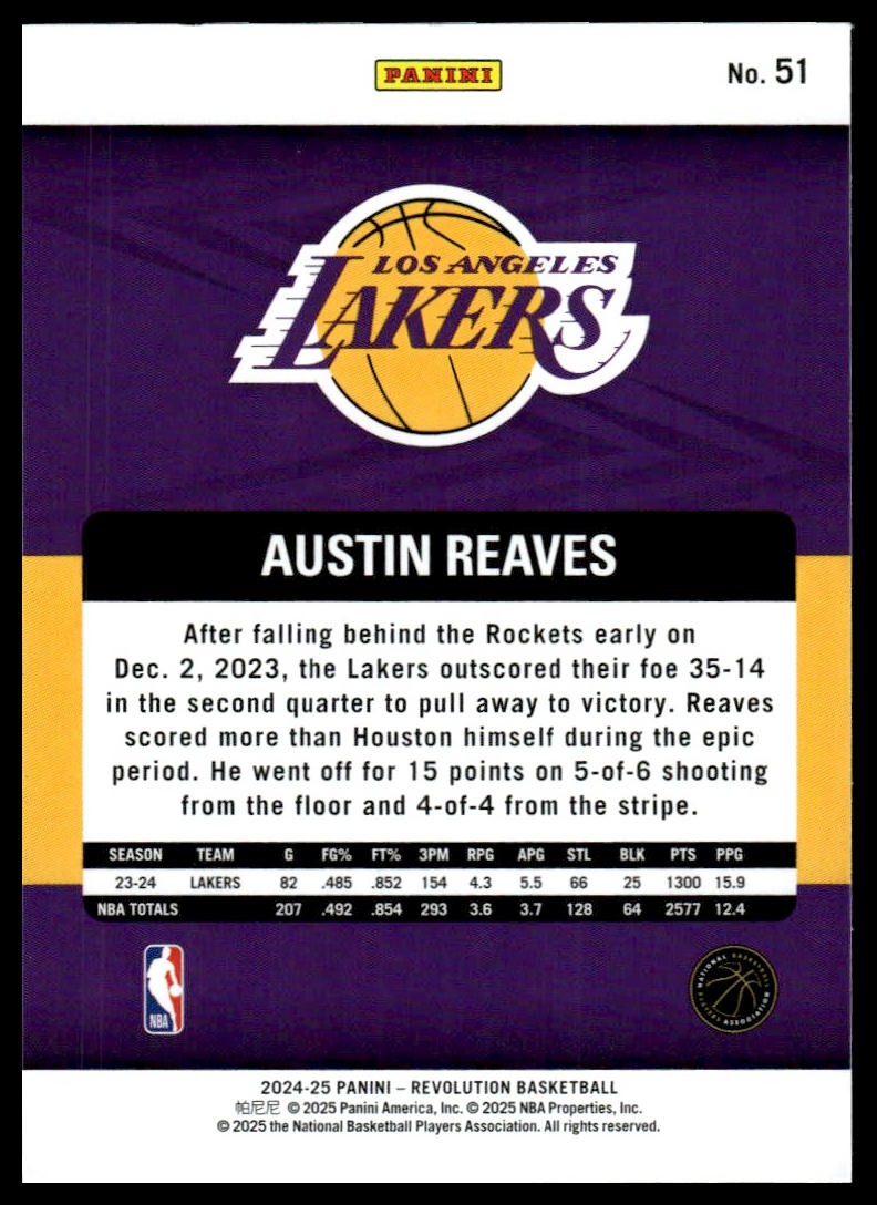 2024-25 Panini Revolution #51 Austin Reaves
