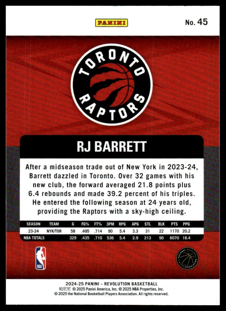 2024-25 Panini Revolution #45 RJ Barrett