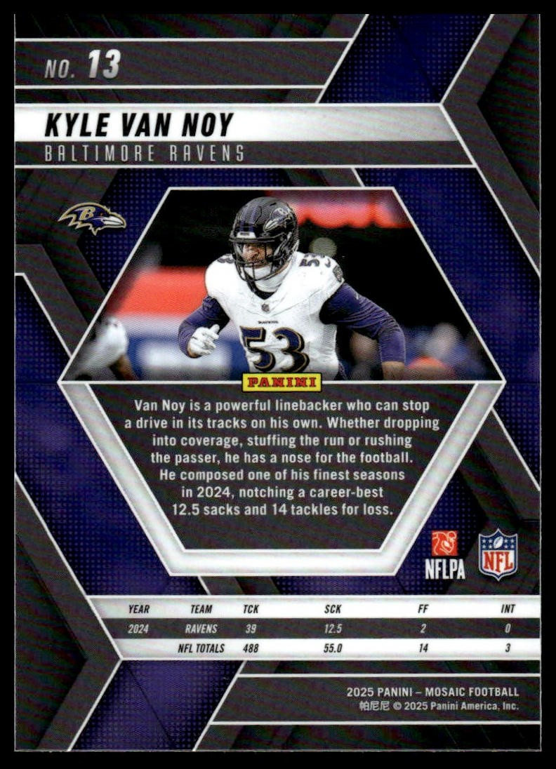 2025 Panini Mosaic #13 Kyle Van Noy