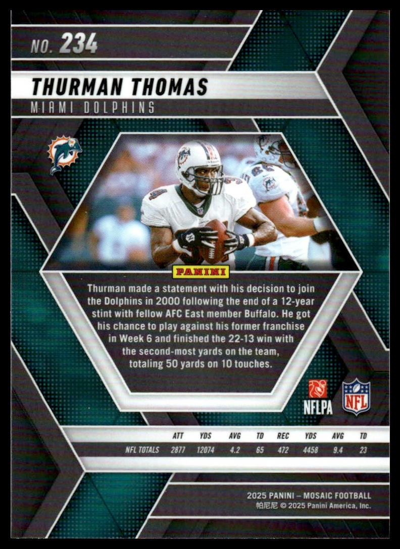 2025 Panini Mosaic #234 Thurman Thomas