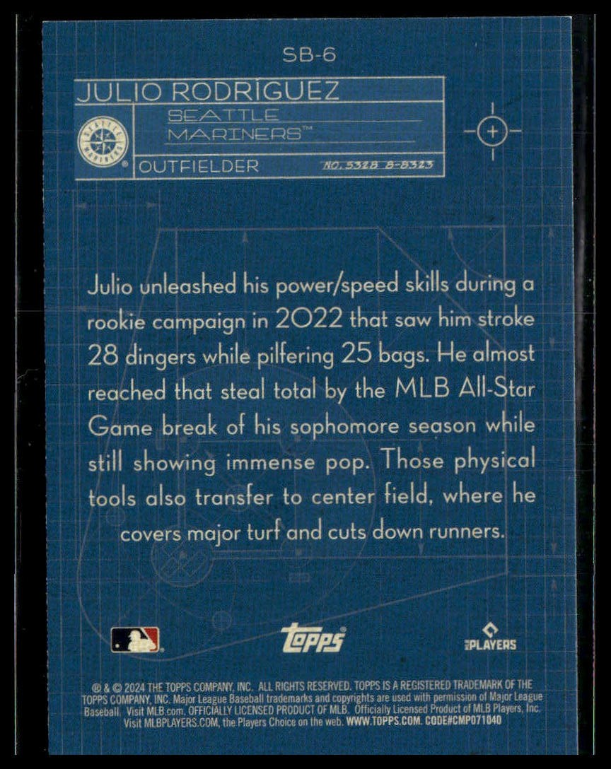 2024 Topps #SB-6 Julio Rodríguez Superstar Blueprint
