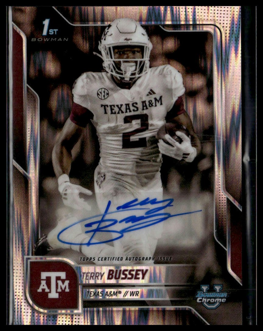 2025 Bowman University Chrome #89 Terry Bussey Stealth Refractor