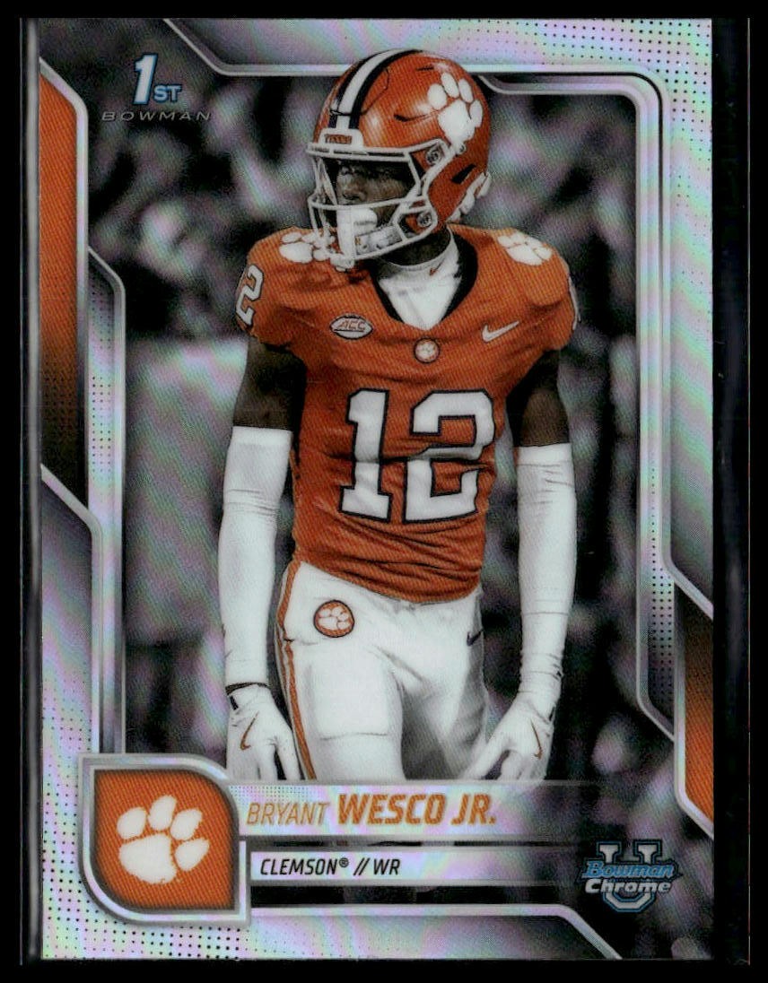 2025 Bowman University Chrome #27 Bryant Wesco Jr.