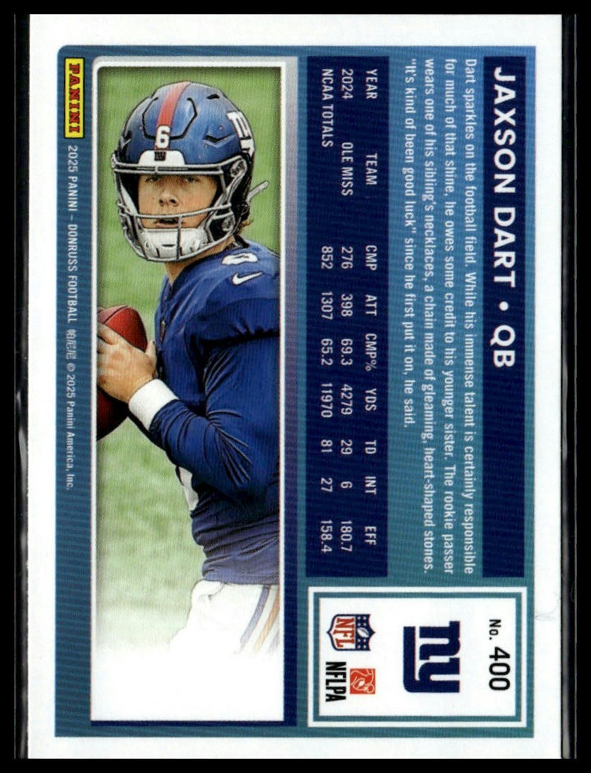 2025 Donruss #400 Jaxson Dart