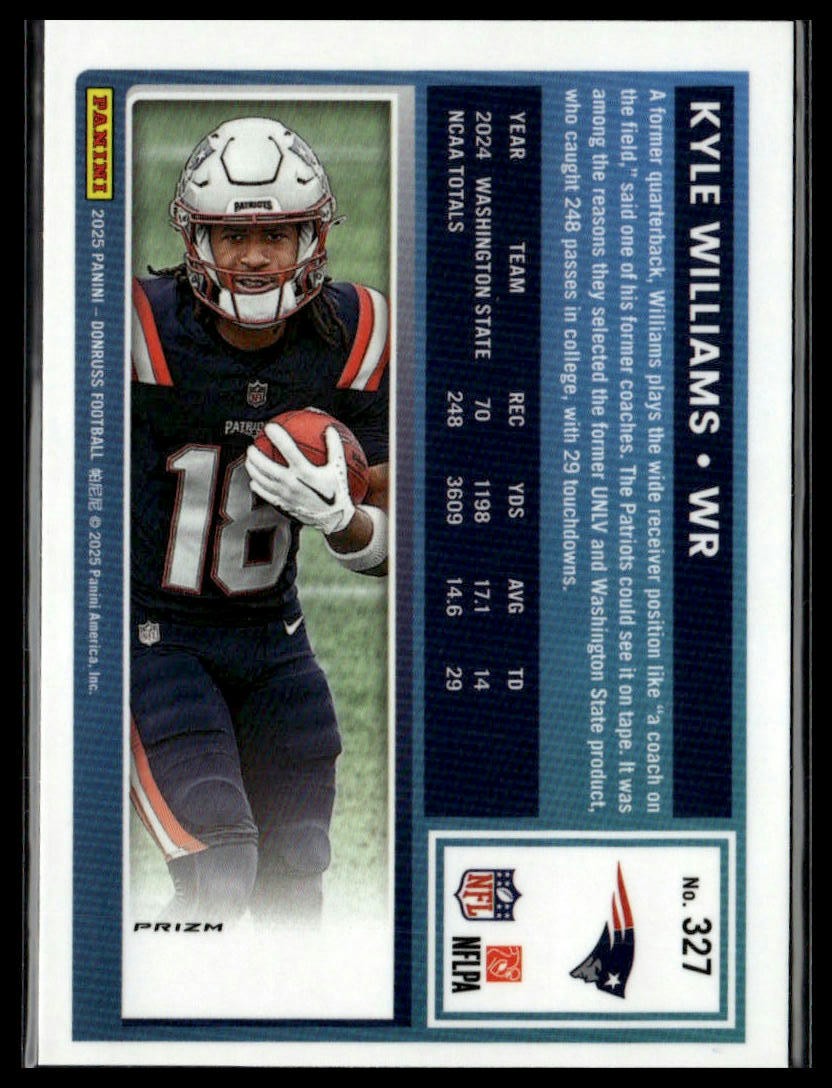 2025 Donruss #327 Kyle Williams Optic Rated Rookies