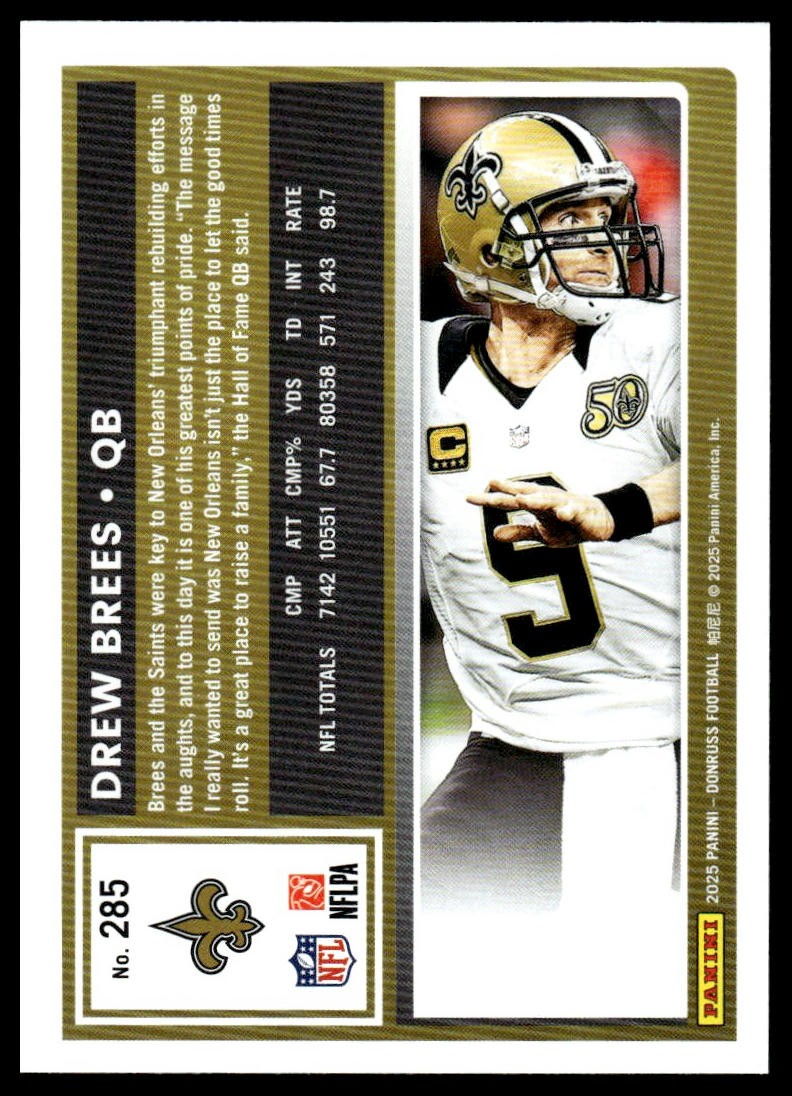 2025 Donruss #285 Drew Brees