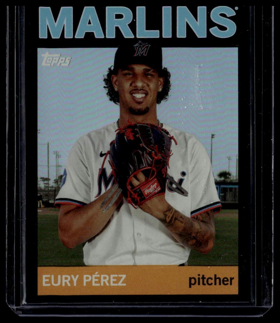 2025 Topps Archives #39 Eury Pérez Black Foilboard
