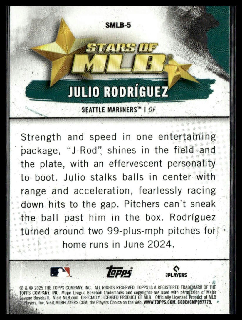 2025 Topps #SMLB-5 Julio Rodriguez Stars of MLB
