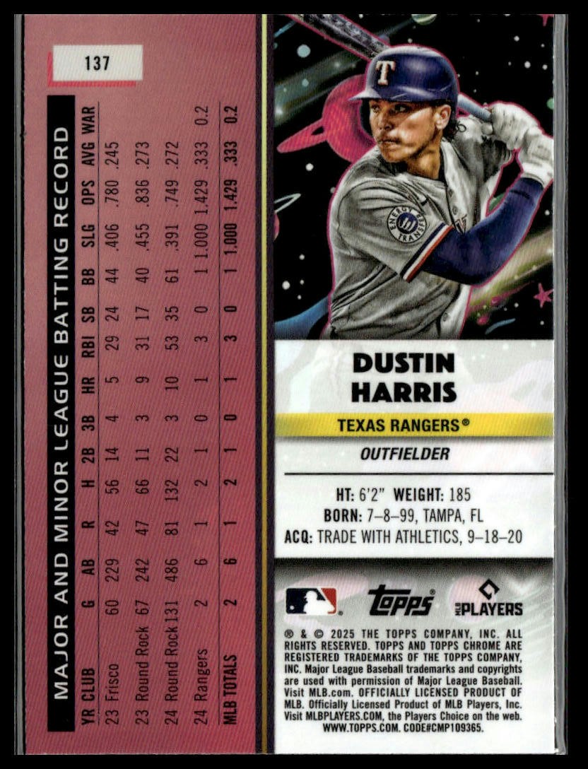2025 Topps Chrome Cosmic #137 Dustin Harris