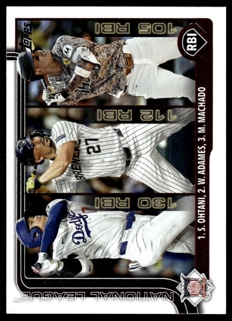 2025 Topps #86 National League Leaders RBI (Shohei Ohtani / Adames /  Machado)