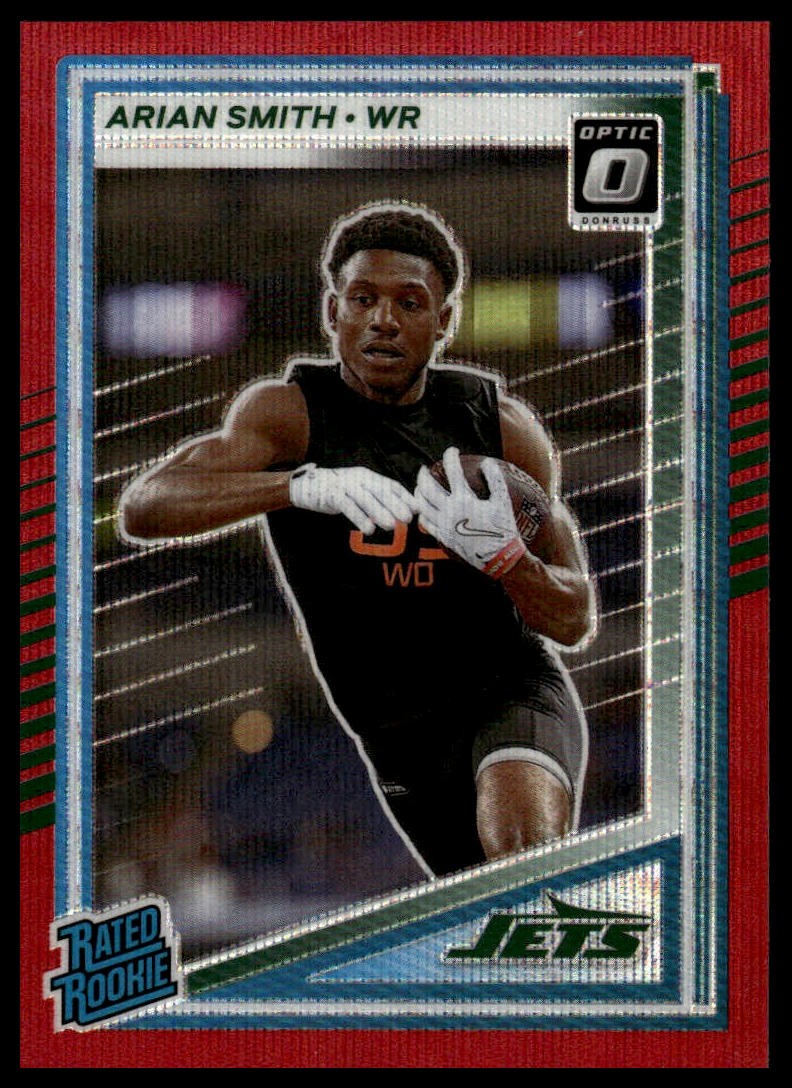 2025 Donruss #386 Arian Smith Optic Rated Rookies Preview Holo