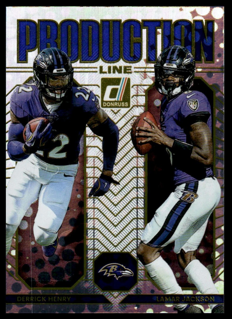 2025 Donruss #20 Derrick Henry / Lamar Jackson Production Line