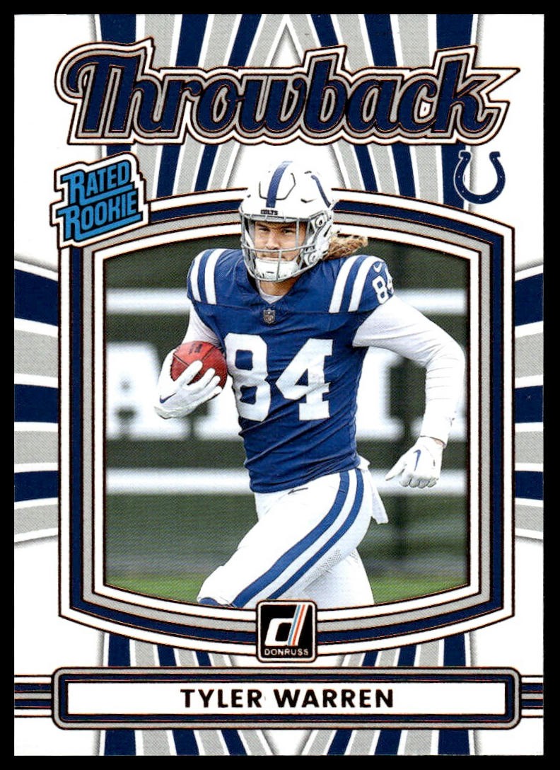 2025 Donruss #12 Tyler Warren Rated Rookies Throwback